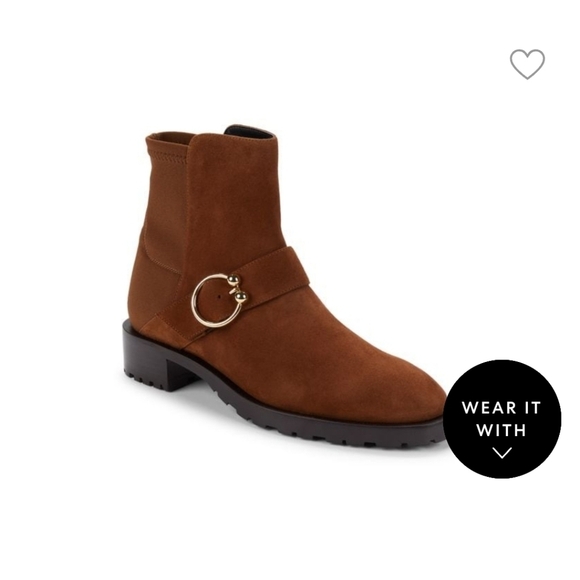 EUC Stuart Weitzman Luxering Suede Ankle Bootie in Brown, Size 6.5 - Picture 11 of 11